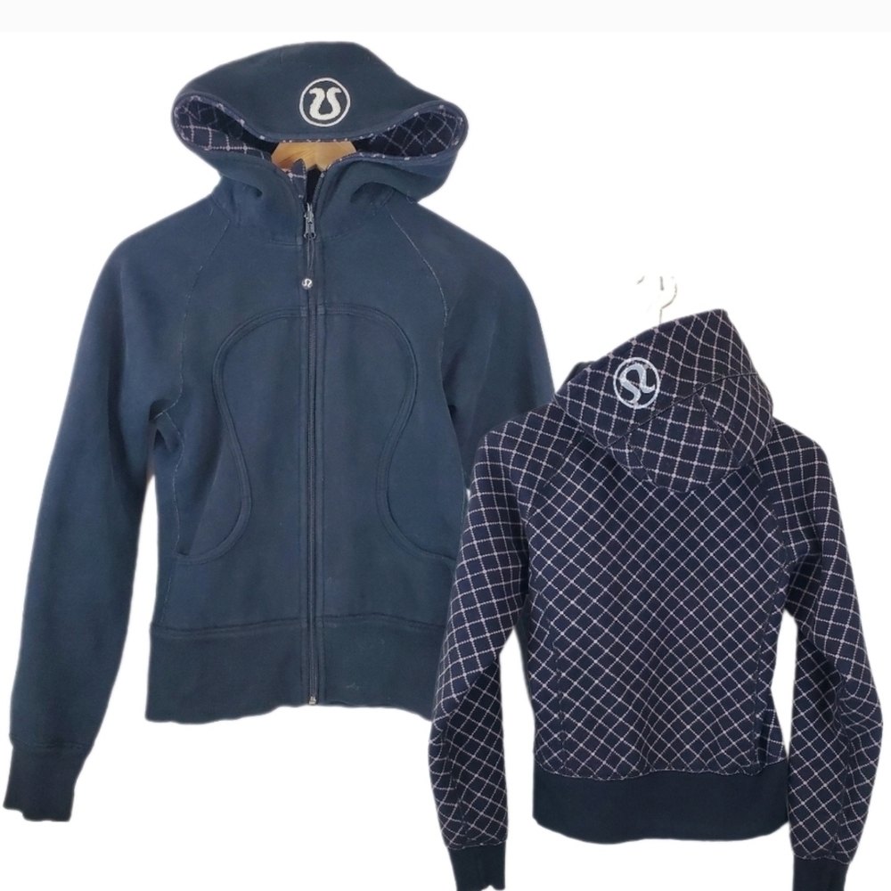lululemon athletica Black/Black & White Checkered Reversible Jacket